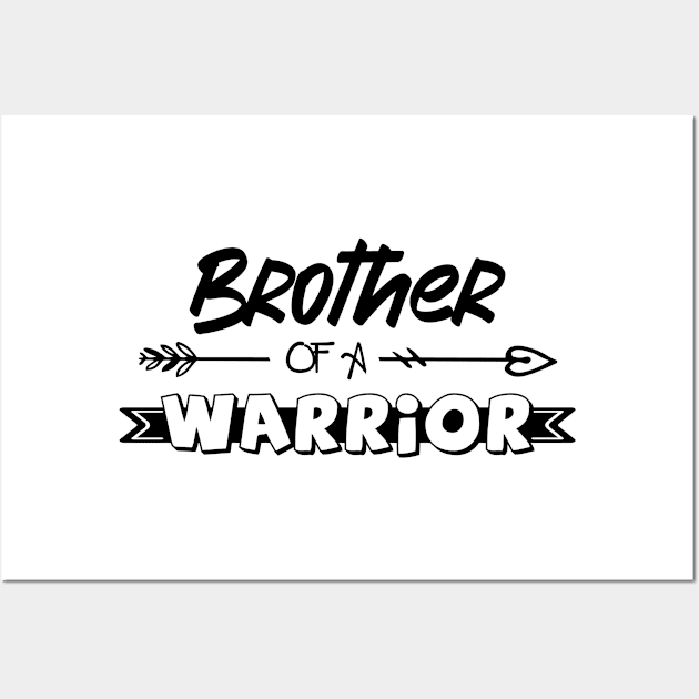 Brother of a Little Warrior shirt, Little warrior shirt, Cancer Survivor shirt, Brother t-shirt, Brother of a Strong Kid shirt, Cancer Awareness Wall Art by GShow